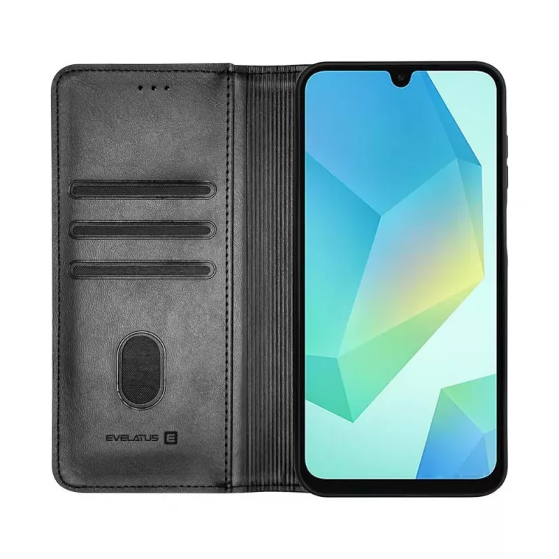 Evelatus Samsung Galaxy A56 Funda tipo libro Folio Slim negra