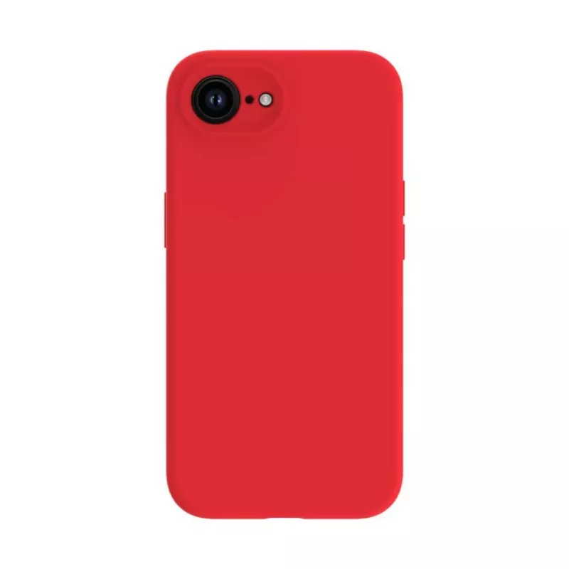 Evelatus Apple iPhone 16e / SE4 Funda de silicona Soft Touch Premium Magsafe roja