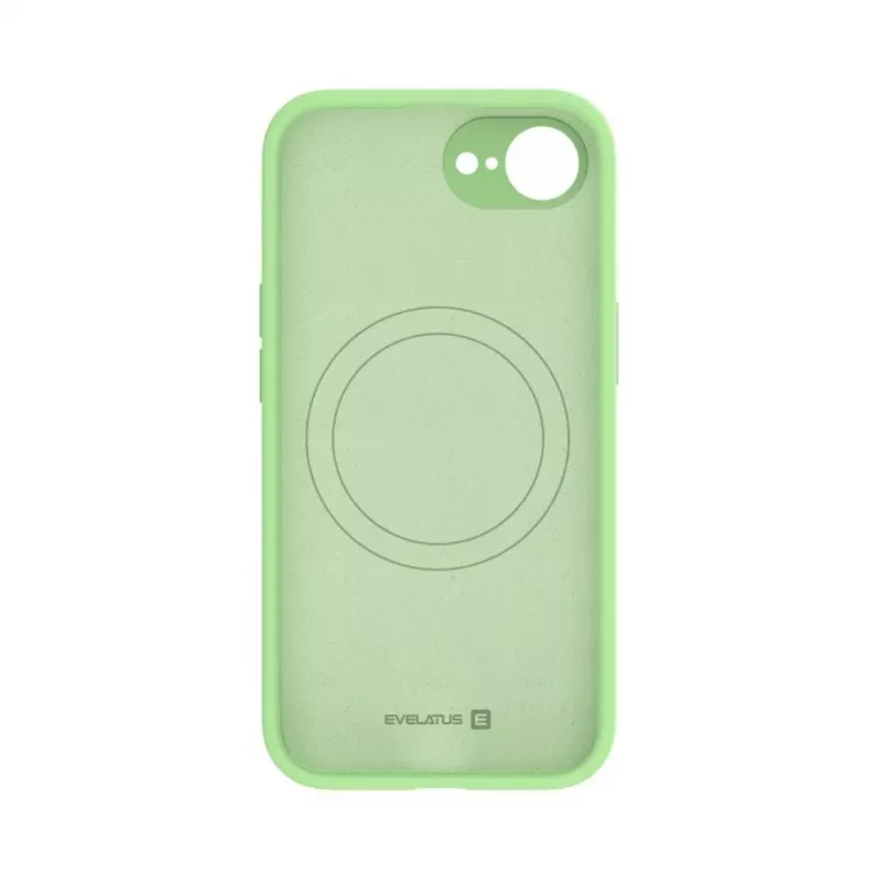 Evelatus Apple iPhone 16e / SE4 Funda de silicona Soft Touch Premium Magsafe menta