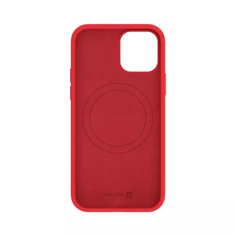 Evelatus Apple iPhone 12 / 12 Pro Funda de silicona Soft Touch Premium MagSafe roja
