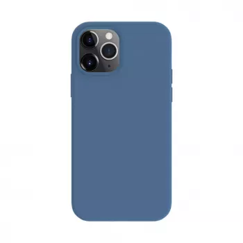 Evelatus Apple iPhone 12 / 12 Pro Funda de silicona Soft Touch Premium MagSafe azul marino
