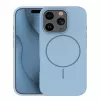 iLike Apple iPhone 16 Pro Funda de silicona Soft Touch con imán azul claro