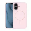 iLike Apple iPhone 16 Funda de silicona Soft Touch con imán rosa claro
