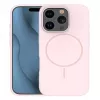 iLike Apple iPhone 16 Pro Max Funda de silicona Soft Touch con imán rosa claro