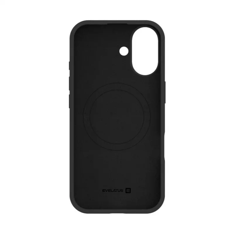 Evelatus Apple iPhone 17 Funda de silicona Soft Touch MagSafe premium negra