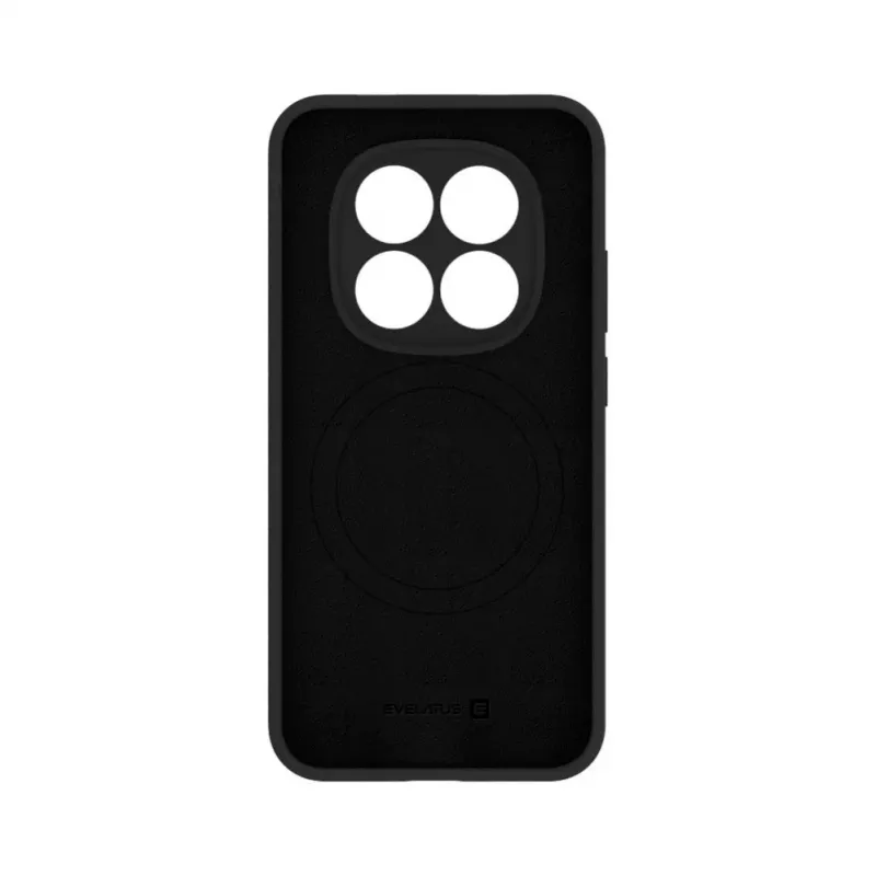 Evelatus Xiaomi Redmi Note 15 Pro Plus 5G Funda de silicona Premium Magnetic Soft Touch Negro