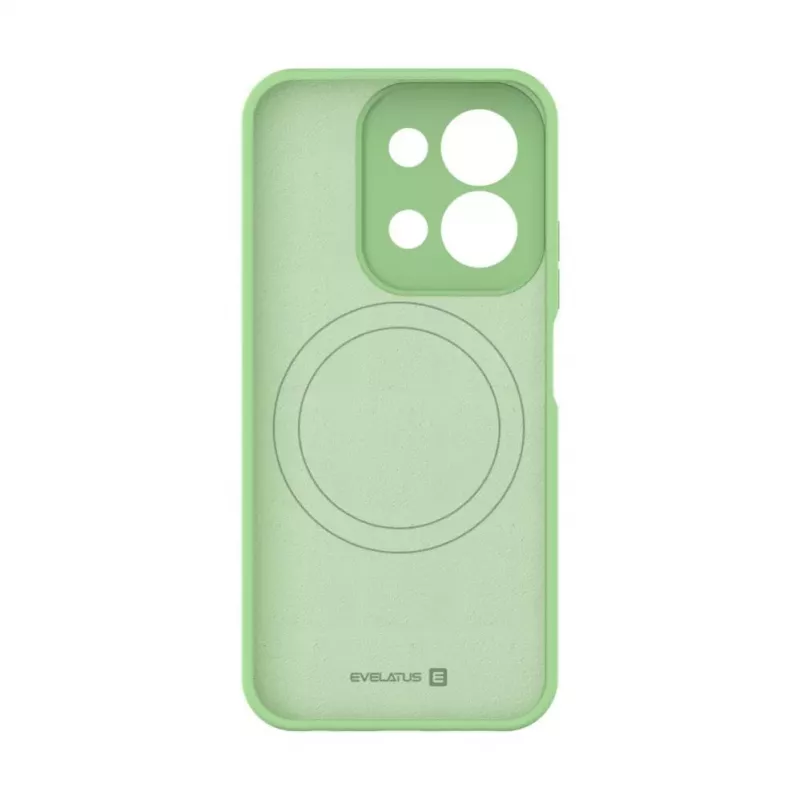 Evelatus Xiaomi Redmi 15C 4G/5G Funda de silicona Premium Soft Touch magnética verde menta