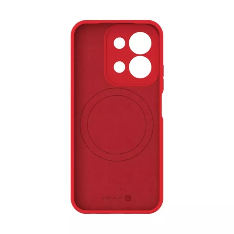 Evelatus Xiaomi Redmi 15C 4G/5G Funda de silicona Premium Soft Touch magnética roja