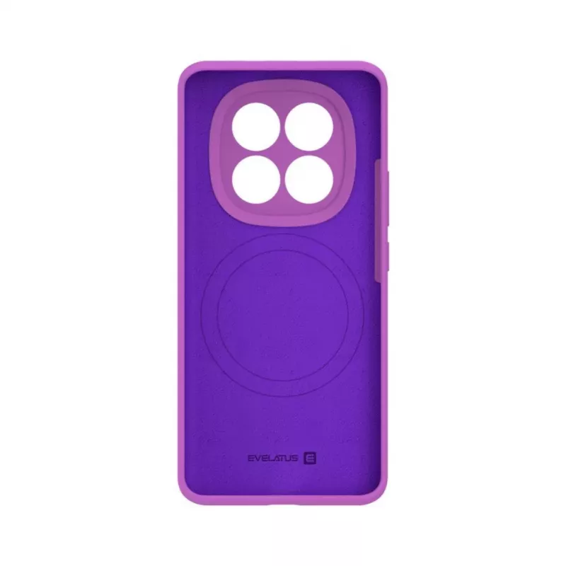 Evelatus Xiaomi Redmi Note 15 Funda de silicona Premium Soft Touch magnética morada