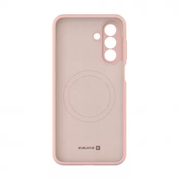 Evelatus Samsung Galaxy A17 Funda de silicona Premium Soft Touch magnética rosa arena