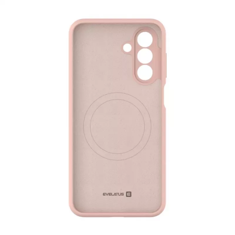 Evelatus Samsung Galaxy A17 Funda de silicona Premium Soft Touch magnética rosa arena
