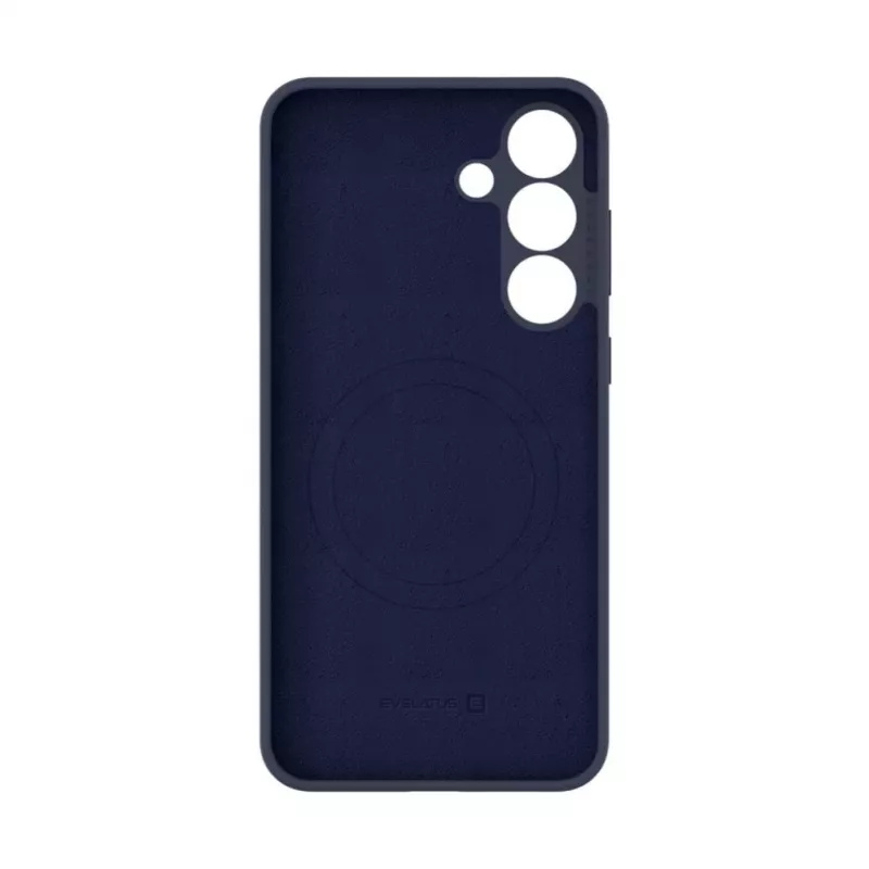 Evelatus Samsung Galaxy S25 FE Funda de silicona Premium Soft Touch magnética azul oscuro