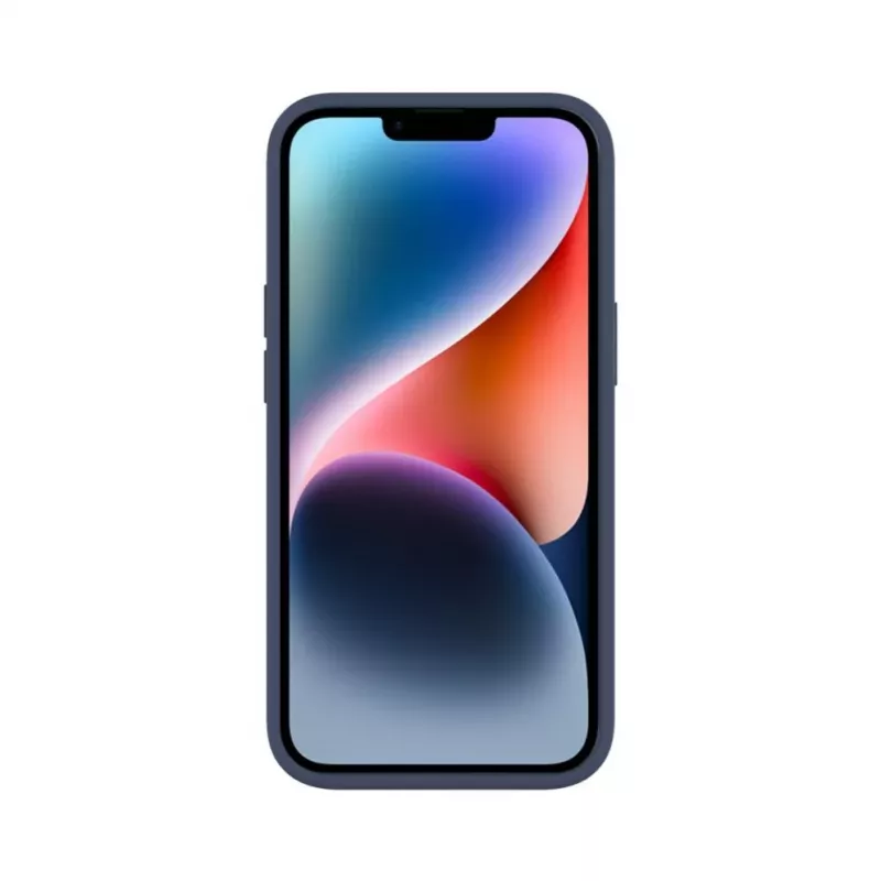 Evelatus Apple iPhone 14 / 13 Funda de silicona Premium Soft Touch magnética azul oscuro