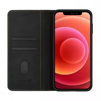 Evelatus Apple iPhone 12 / 12 Pro Funda tipo libro folio negra