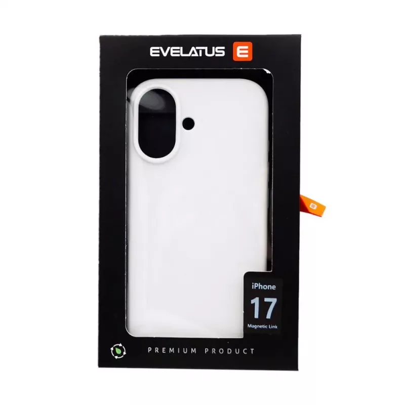 Evelatus Apple iPhone 17 Funda de silicona Premium MagSafe Soft Touch blanca