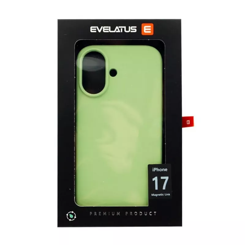 Evelatus Apple iPhone 17 Funda de silicona Premium MagSafe Soft Touch salvia