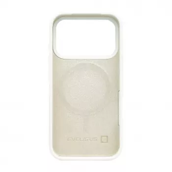 Evelatus Apple iPhone 17 Pro Funda de silicona Premium MagSafe Soft Touch plateada