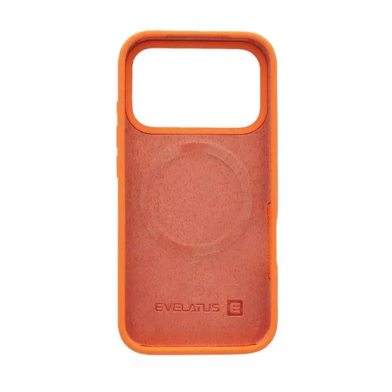 Evelatus Apple iPhone 17 Pro Funda de silicona Premium MagSafe Soft Touch papaya