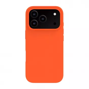 Evelatus Apple iPhone 17 Pro Max Funda de silicona Premium MagSafe Soft Touch naranja