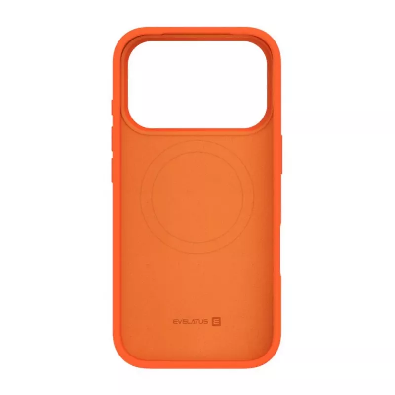Evelatus Apple iPhone 17 Pro Max Funda de silicona Premium MagSafe Soft Touch naranja