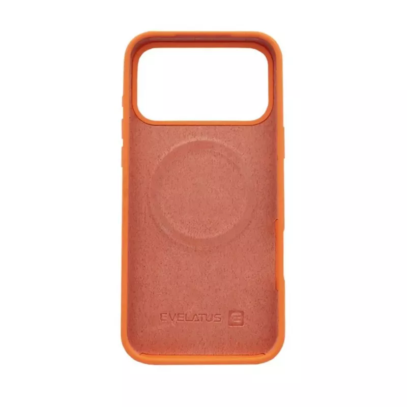 Evelatus Apple iPhone 17 Pro Max Funda de silicona Premium MagSafe Soft Touch papaya