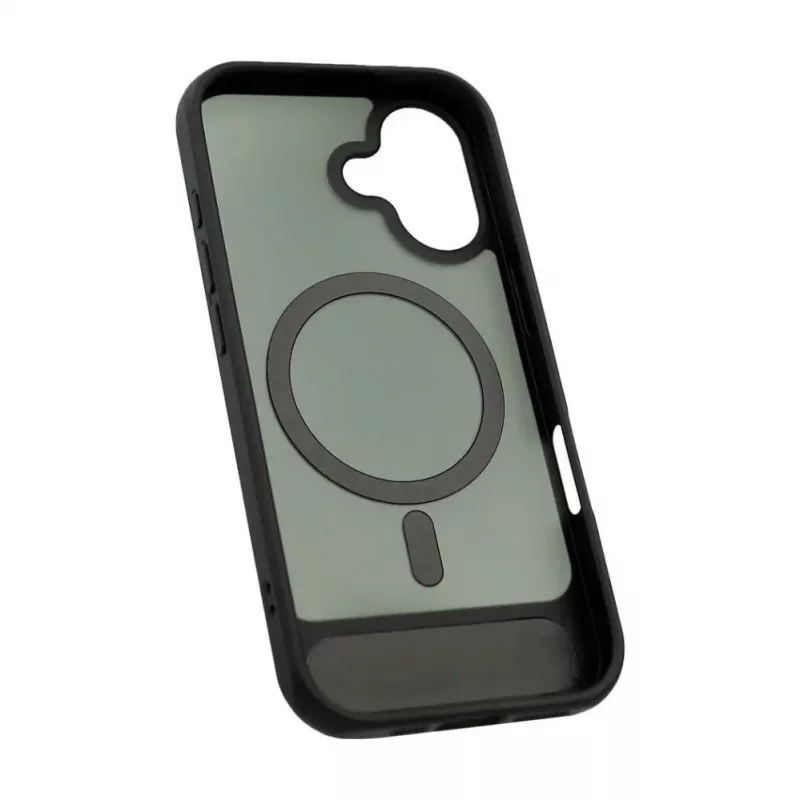 Evelatus Apple iPhone 17 funda con recubrimiento de goma MagSafe con soporte negra