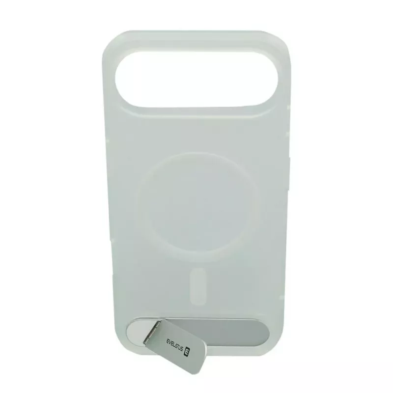 Evelatus Apple iPhone 17 Air Rubber Coated MagSafe With Stand Case Plata