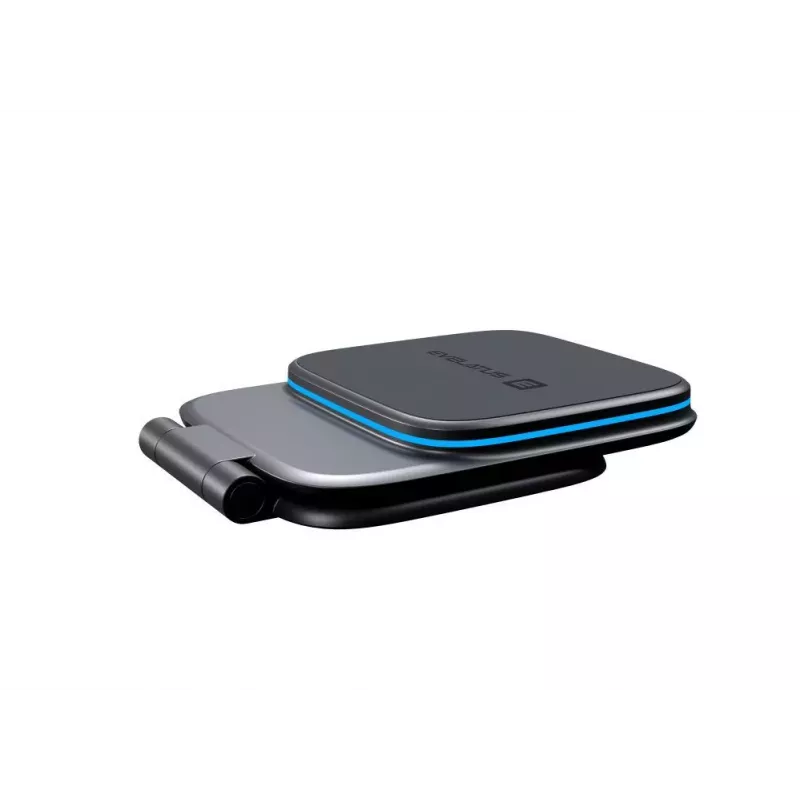 Evelatus MagSafe Qi soporte magnético con carga inalámbrica para pantalla de coche/salpicadero, portátil, tableta, monitor – negro