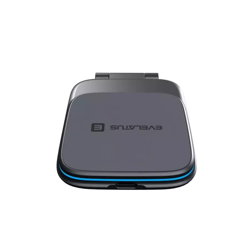Evelatus MagSafe Qi soporte magnético con carga inalámbrica para pantalla de coche/salpicadero, portátil, tableta, monitor – negro