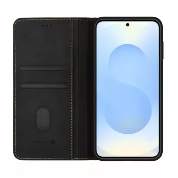 Evelatus Samsung Galaxy S26 Funda tipo libro negra