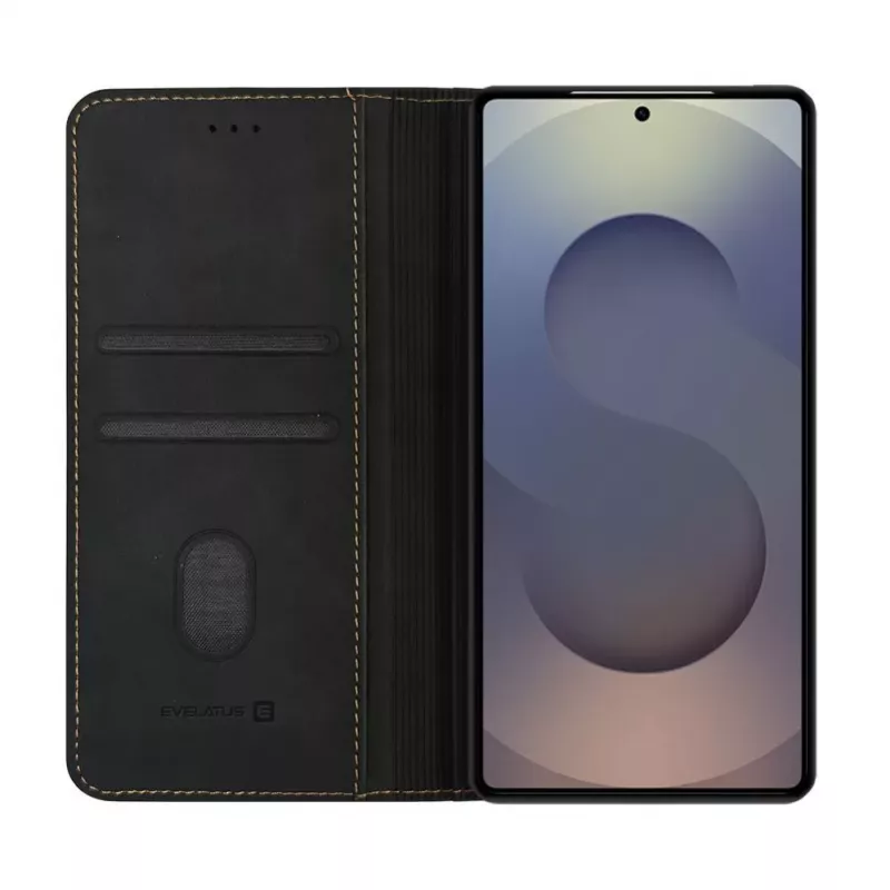 Evelatus Samsung Galaxy S26 Ultra Funda tipo libro negra