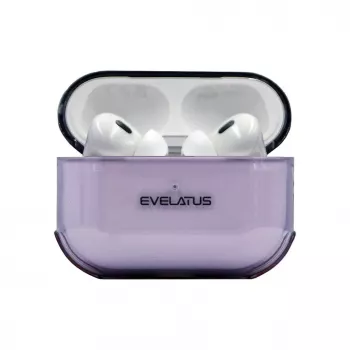 Evelatus Apple AirPods Pro 2 TPU Protective Case Transparente Morado