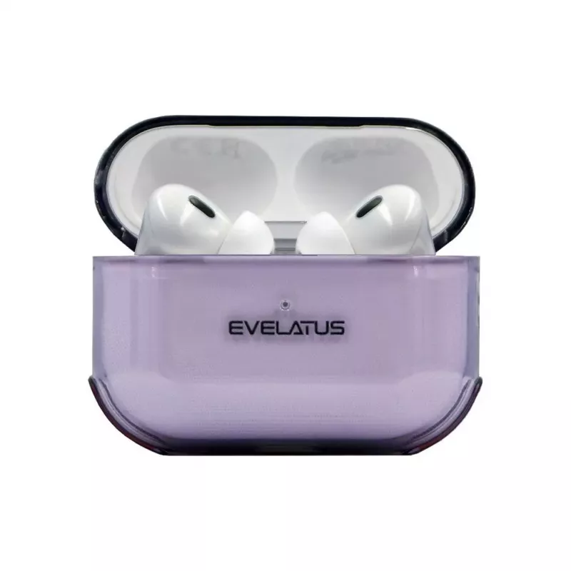 Evelatus Apple AirPods Pro TPU Protective Case Transparente Morado