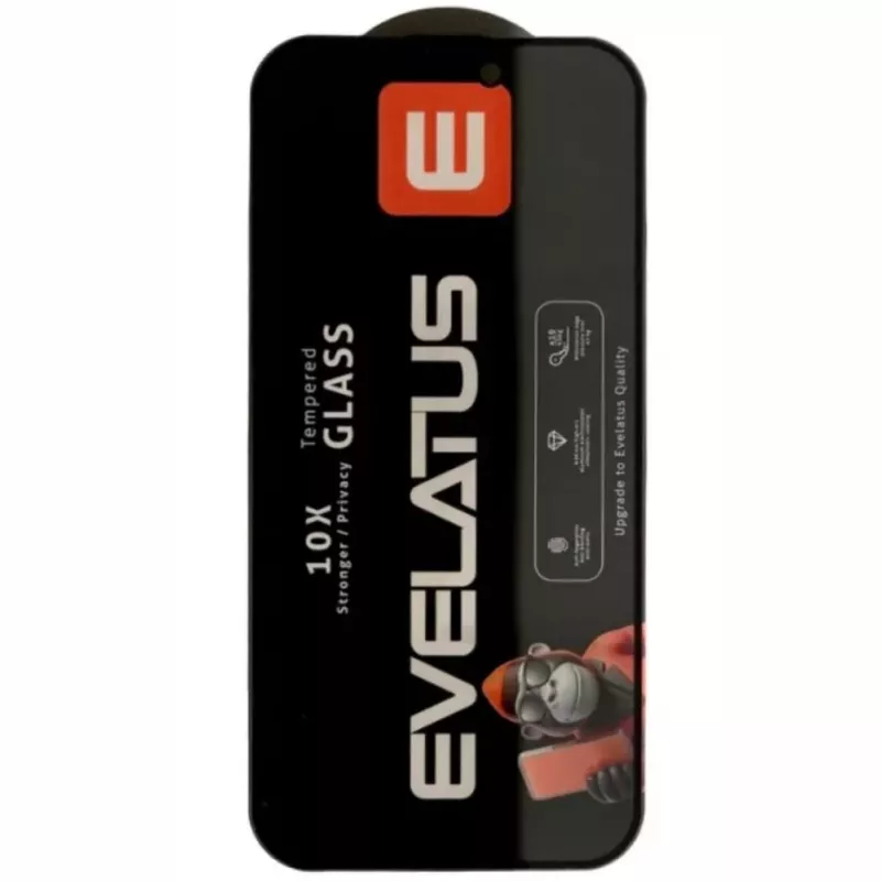 Evelatus Samsung Galaxy S26 Privacy Corning Gorilla Glass Anti-Static 3D Full Cover 10X Stronger Negro