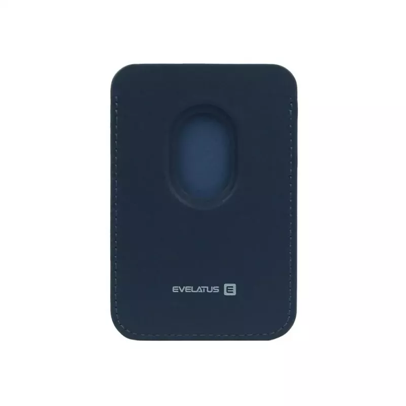 Evelatus Monedero Universal de Piel PU con MagSafe Azul Oscuro