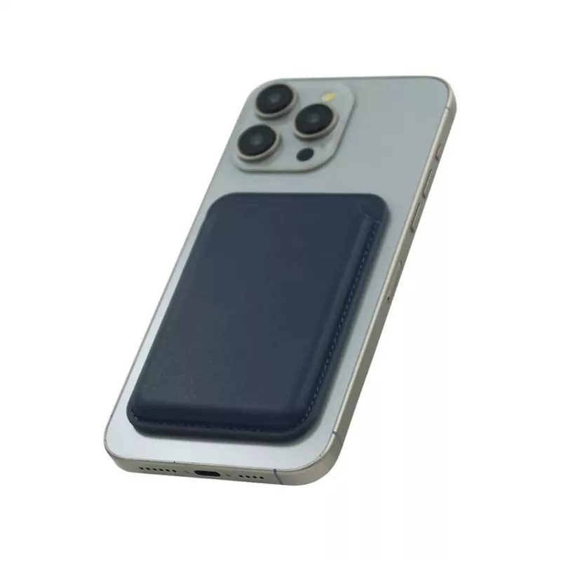 Evelatus Monedero Universal de Piel PU con MagSafe Azul Oscuro