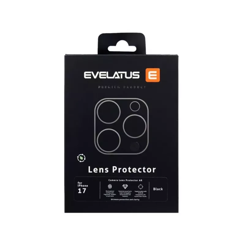 Evelatus Apple iPhone 17 Protección Premium Full Body para Lente de Cámara Negro