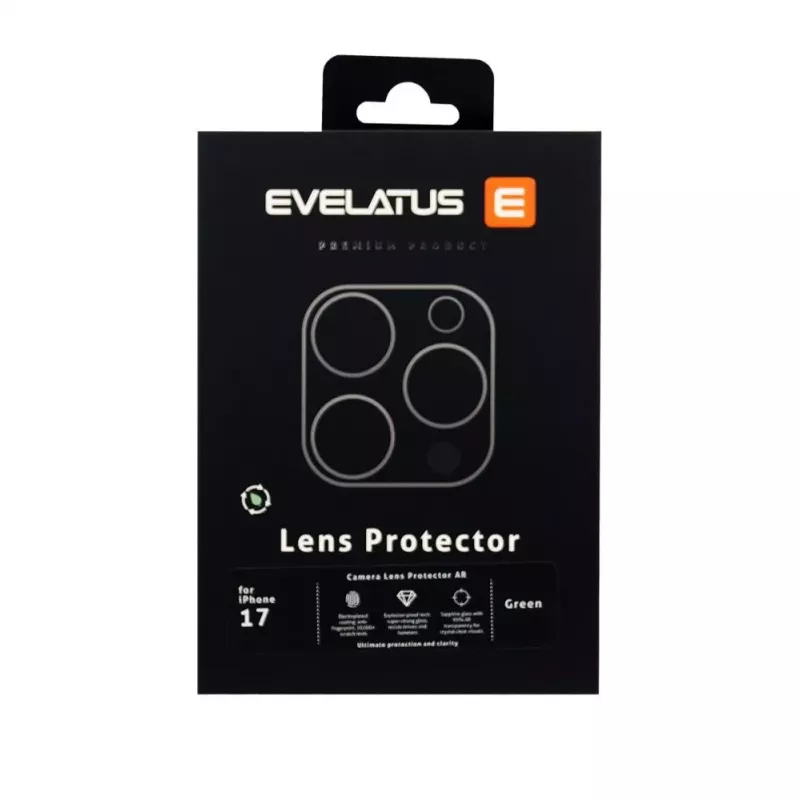 Evelatus Apple iPhone 17 Full Body Protección de lente de cámara Premium, verde