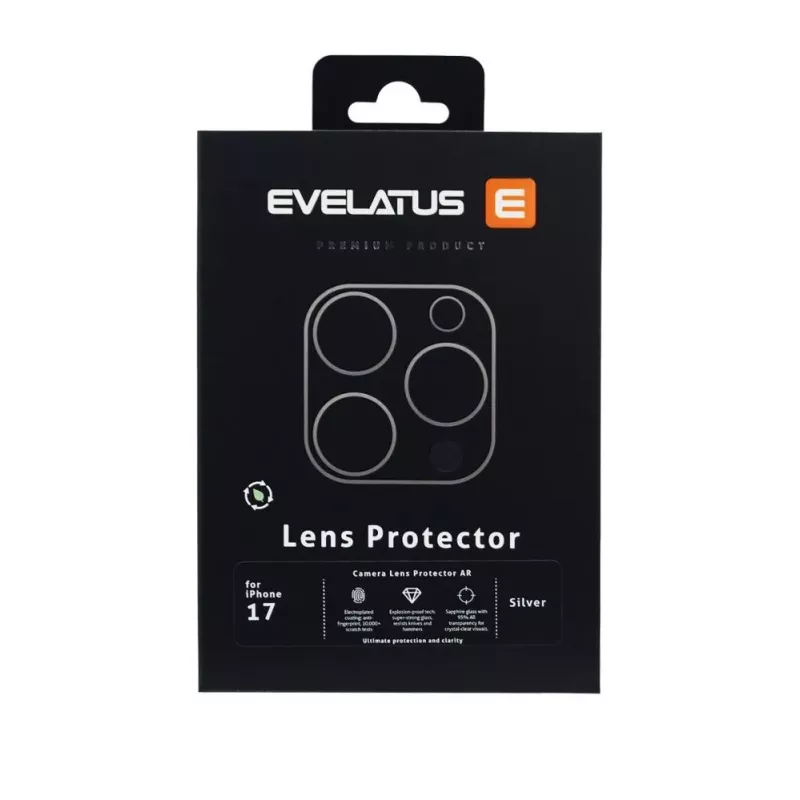 Evelatus Apple iPhone 17 Protección Premium Full Body para Lente de Cámara Plata