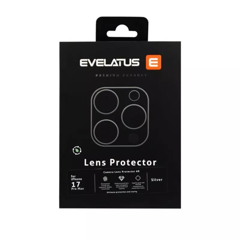 Evelatus Apple iPhone 17 Pro Max Protección Premium Full Body para Lente de Cámara Plata