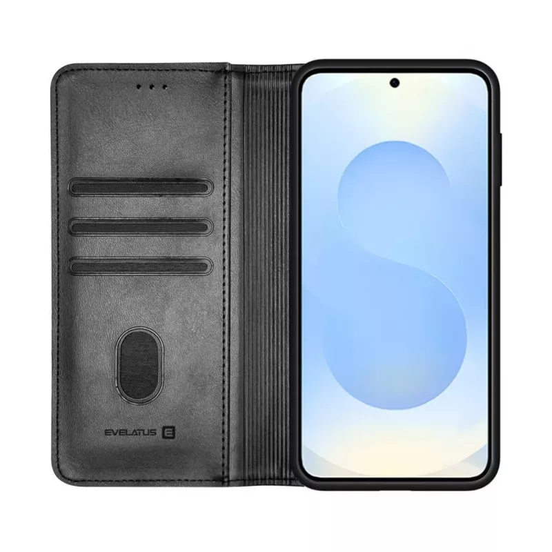 Evelatus Samsung Galaxy S26 funda tipo libro Folio negra