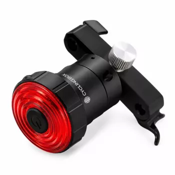 iLike Smart USB luz trasera recargable para bicicleta con sensor de freno, 7 modos de iluminación, IPX5 resistente al agua, luz trasera de aluminio para bicicleta, soporte para tija de sillín
