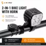 iLike bocina eléctrica para bicicleta de 120dB con mando a distancia por cable, bocina impermeable para bicicletas y patinetes eléctricos