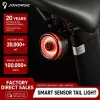 iLike Smart Bike Tail Light, luz trasera LED recargable por USB para bicicleta con sensor de freno, modo de reposo automático y función de activación por vibración