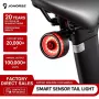 iLike Smart Bike Tail Light, luz trasera LED recargable por USB para bicicleta con sensor de freno, modo de reposo automático y función de activación por vibración