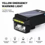 iLike faro delantero de bicicleta solar con bocina de 120 dB, recargable por USB, luz delantera LED de 1000LM, batería de 4000 mAh, luz de emergencia