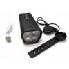 iLike faro recargable para bicicleta con bocina eléctrica de 120 dB, luz LED para bicicleta de 300 lúmenes, recargable por USB, mando a distancia en el manillar