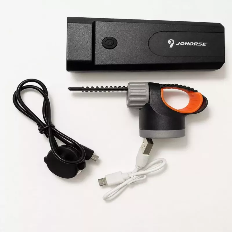 iLike JOHORSE faro de bicicleta y bocina eléctrica – 300 lúmenes, 120 dB, recargable por USB