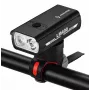 iLike JOHORSE luz delantera recargable por USB para bicicleta, faro LED para bicicleta de 400LM, doble haz, carcasa de aluminio, indicador de nivel de batería, luz impermeable para bicicleta