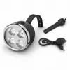 iLike faro de bicicleta recargable con bocina de 120 dB, 280 lúmenes, 4 modos de luz, recargable por USB, mando a distancia inalámbrico